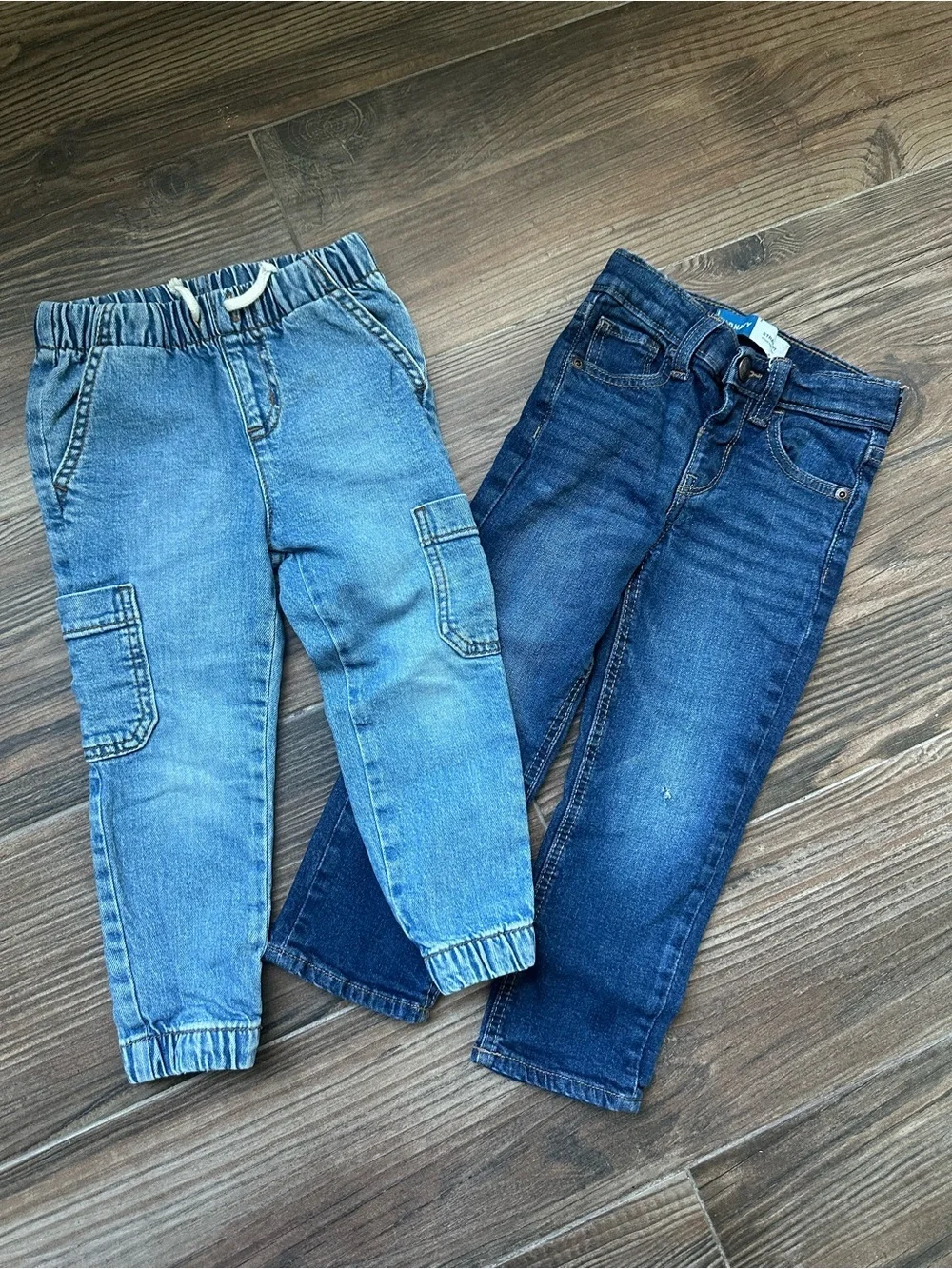Kids Denim Cargo Joggers & Straight leg Jeans old navy/ Cat & Jacki Bundle Size
